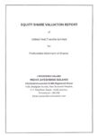 Equity Share Valuation Report