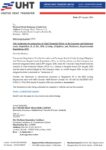 Intimation for resignation of Chief Financial Officer of the Company and disclosure under Regulation 30 of the SEBI Regulations, 2015.